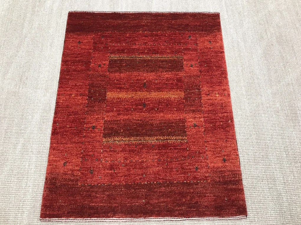 Loribaft Tappeto persiano 80 x 100 Rosso (Iran) Annodato A Mano