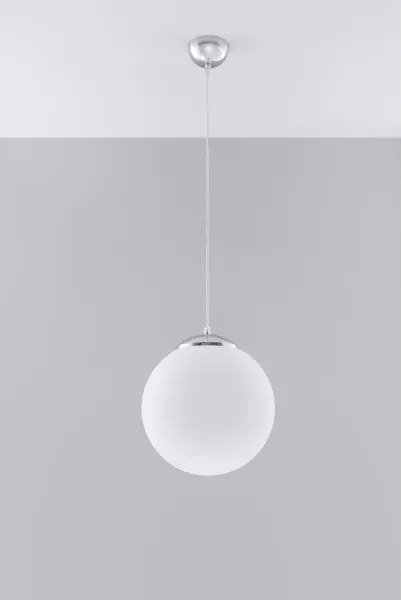 Sollux SL.0264 - Lampadario sospeso con cavo UGO 1xE27/15W/230V Ø 30 cm bianco
