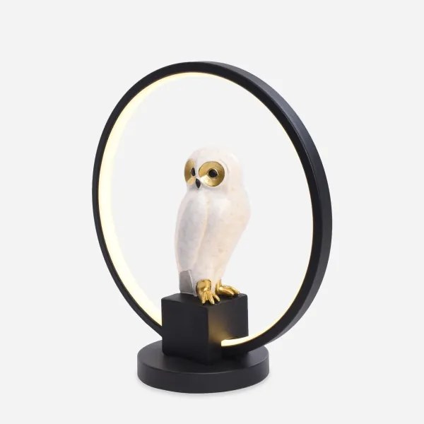 Zuma Line EX04F332U-1 - Lampada da tavolo LED SOWA LED/4W/5V nero/bianco