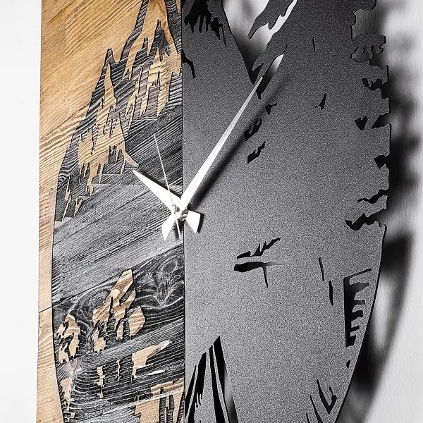 Orologio da parete 56x58 cm 1xAA legno/metallo