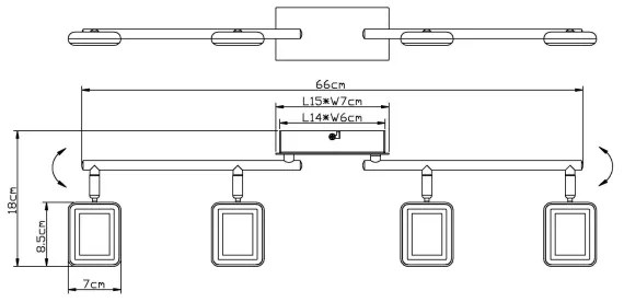 Globo 56223-3 - Faretto LED TRYSTAN 4xLED/4W/230V
