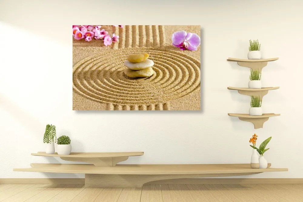 Quadro su tela – Giardino giapponese con elementi Feng Shui