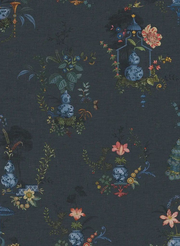 Eijffinger Tapete Chinese Porcelain - Dark Blue