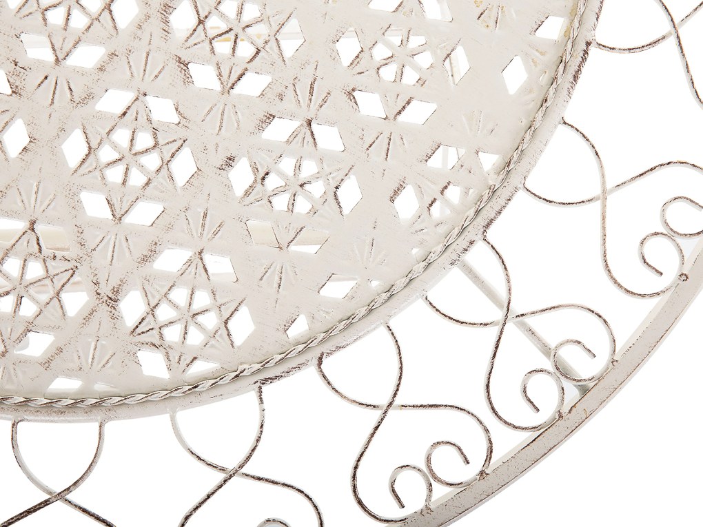 Set da balcone di un tavolo e due sedie beige/bianco sporco TRIESTE Beliani