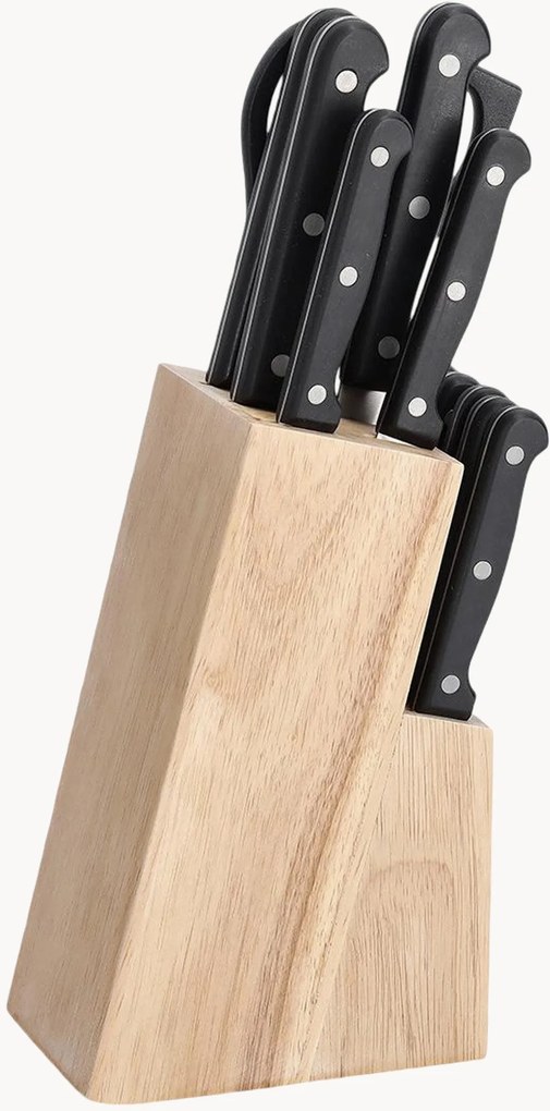Set coltelli con ceppo in legno di albero della gomma Merin, set da 13