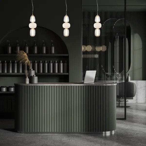 Lampadario LED a sospensione con filo CARO LED/28W/230V oro