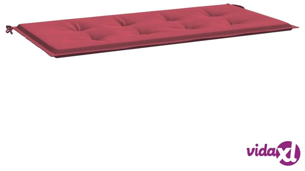 vidaXL Cuscino per Panca Rosso Vino 120x50x3 cm in Tessuto Oxford