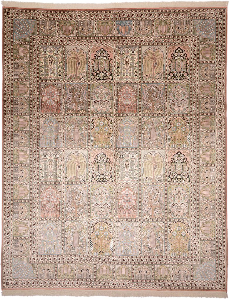 Cashmere Silk Tappeto orientale 280 x 350 (Indian) Annodato A Mano