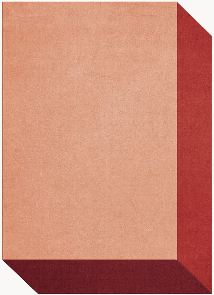 Tappeto in lana a pelo corto tessuto a mano Tekla Box