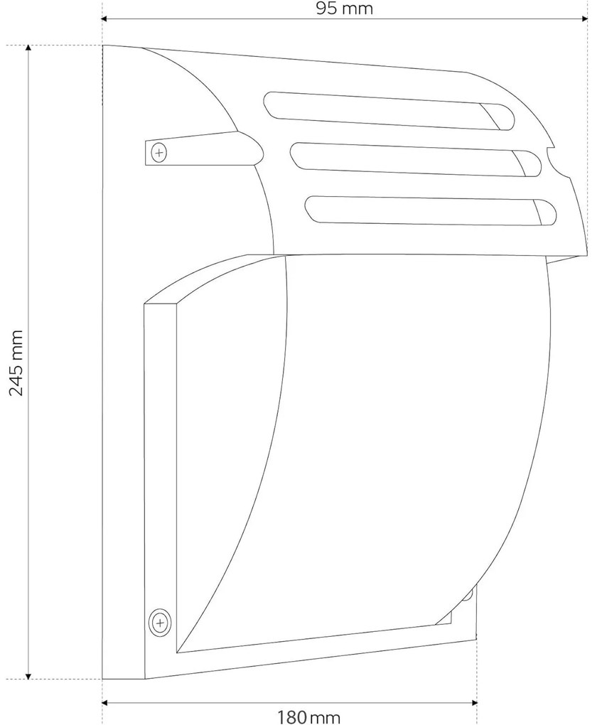 Lampada da parete RSL013-1W Black