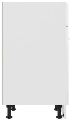 Armadio con Cassetto Bianco Lucido 60x46x81,5 cm in Truciolato
