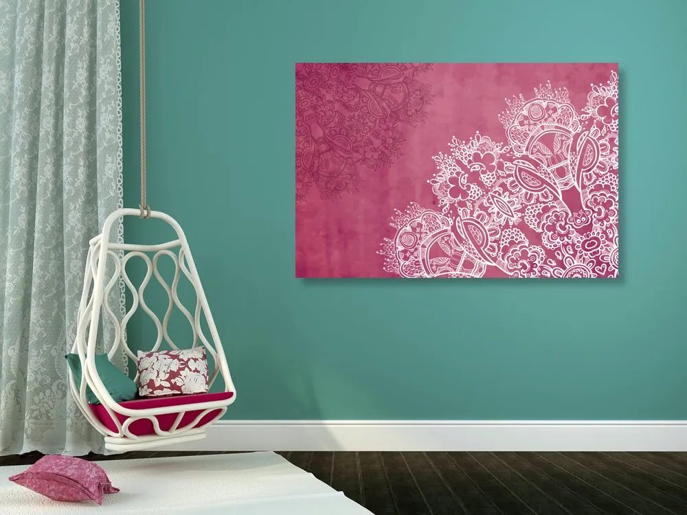 Quadro su tela – Elementi di Mandala floreale