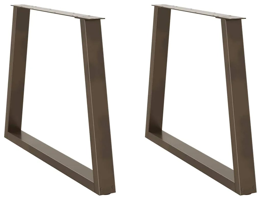Gambe Tavolo Pranzo A V 2 Pz Naturale 100x(72-73,3)cm Acciaio /