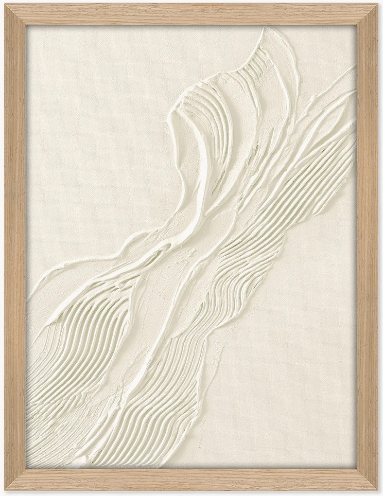 Quadro su tela incorniciato dipinto a mano Beige Heritage