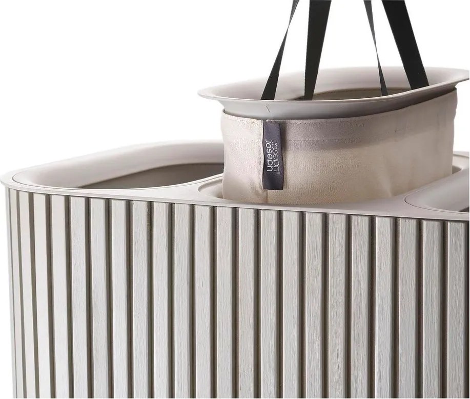 Cesta per il bucato beige in bambù 3x30 l Tota Trio Luxe – Joseph Joseph