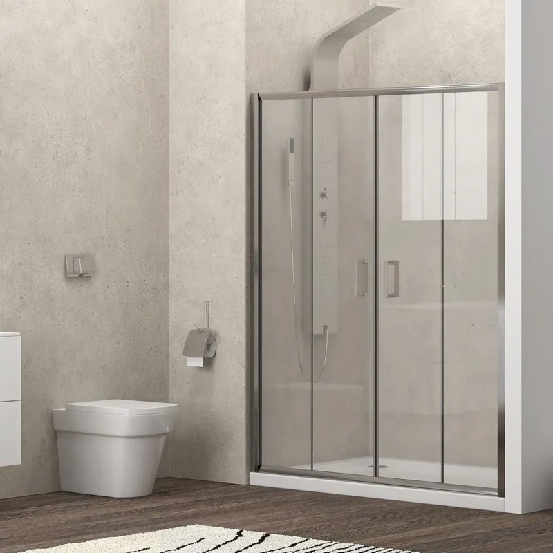 Nicchia doccia 190cm doppio scorrevole altezza 180cm | KAM-KNF6000 - KAMALU