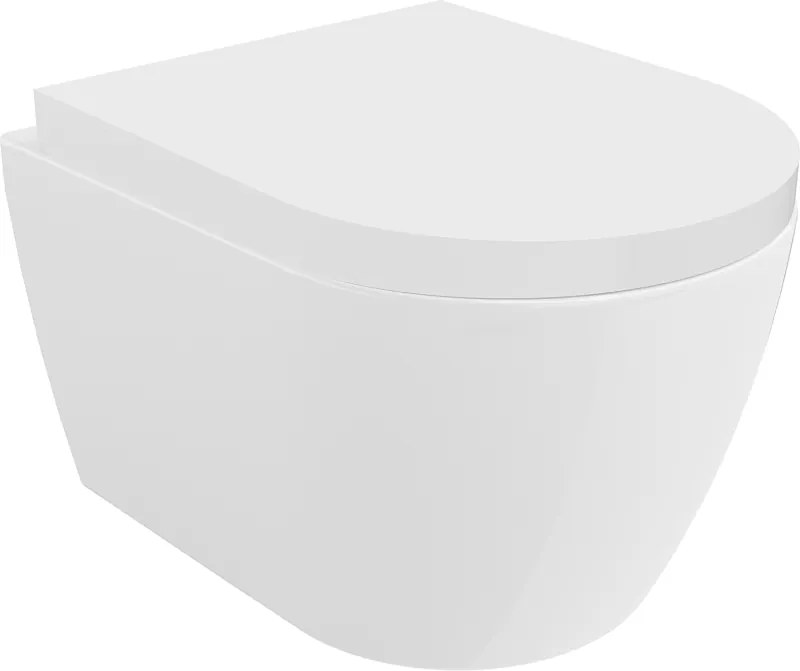 Mexen Carmen wc bowl Rimless con sedile a chiusura rallentata duroplast, bianco lucido - 30880200
