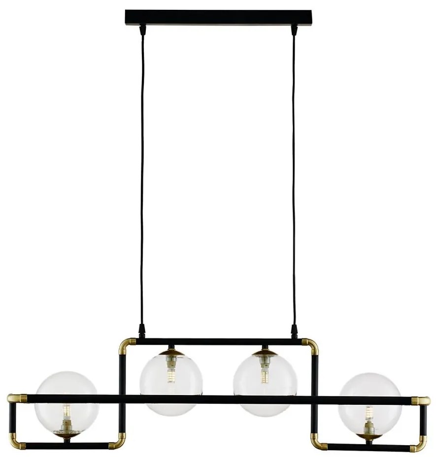 Jupiter 1982 - Lampadario a sospensione con filo ZAFRA 4xG9/10W/230V nero