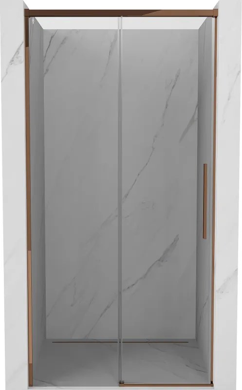 Mexen Rox porta doccia scorrevole 110 cm, trasparente, oro rosa - 8C2-110-000-60-00