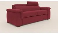 Divano Letto 3 Posti 240x100x95 cm in Tessuto Rosso