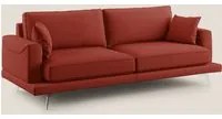 Divano 2 Posti 178x88x93 cm in Tessuto Rosso