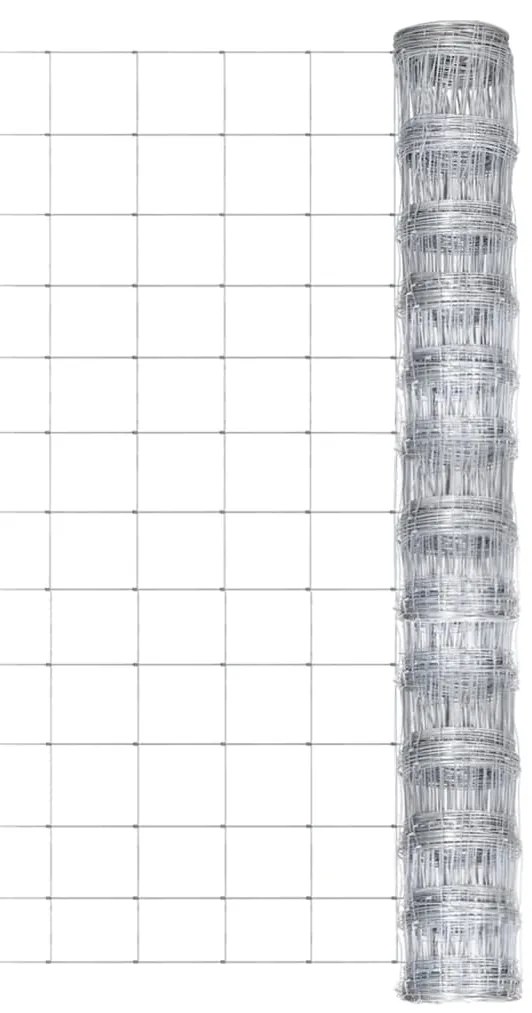 Recinzione Da Giardino İn Acciaio Zincato 50x1,25 M Argento /