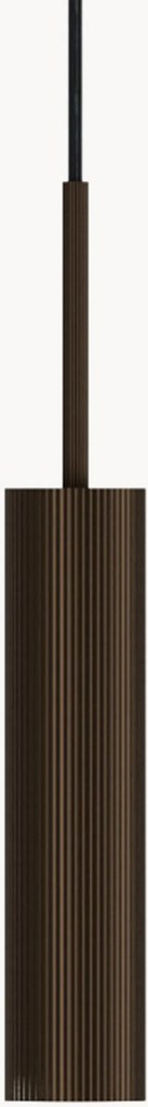 Lampada a sospensione piccola con superficie rigata Tubulaire, alt. 24 cm