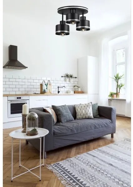 Lampadario a plafone BODO SILVER 3xE27/60W/230V