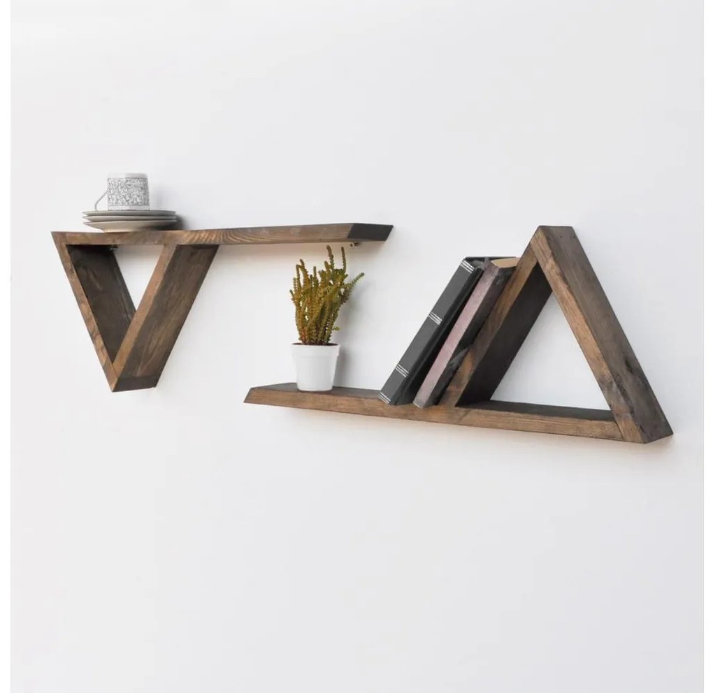 SET 2x Mensola da parete in abete