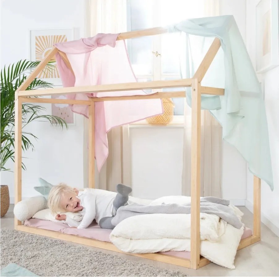 Letto per bambini in colore naturale 70x140 cm Montessori - Roba