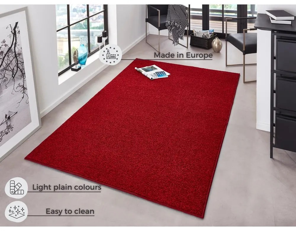 Tappeto rosso , 140 x 200 cm Pure - Hanse Home
