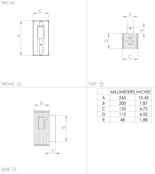 Eglo 390165 - Applique CIDRAZ 1xE27/40W/230V nero/marrone