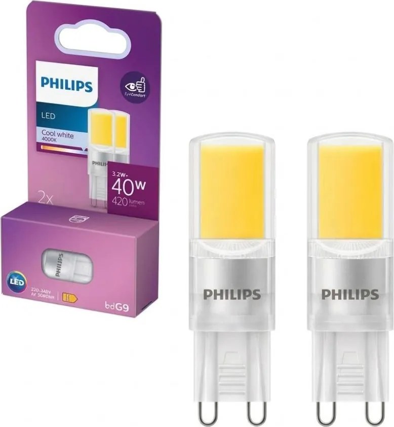 Confezione da 2 lampadine LED Philips G9/3,2W/230V 4000K