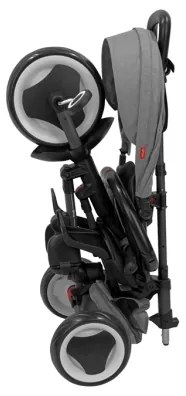 QPlay - Triciclo 3 in 1 per bambini RITO EVA PLUS grigio