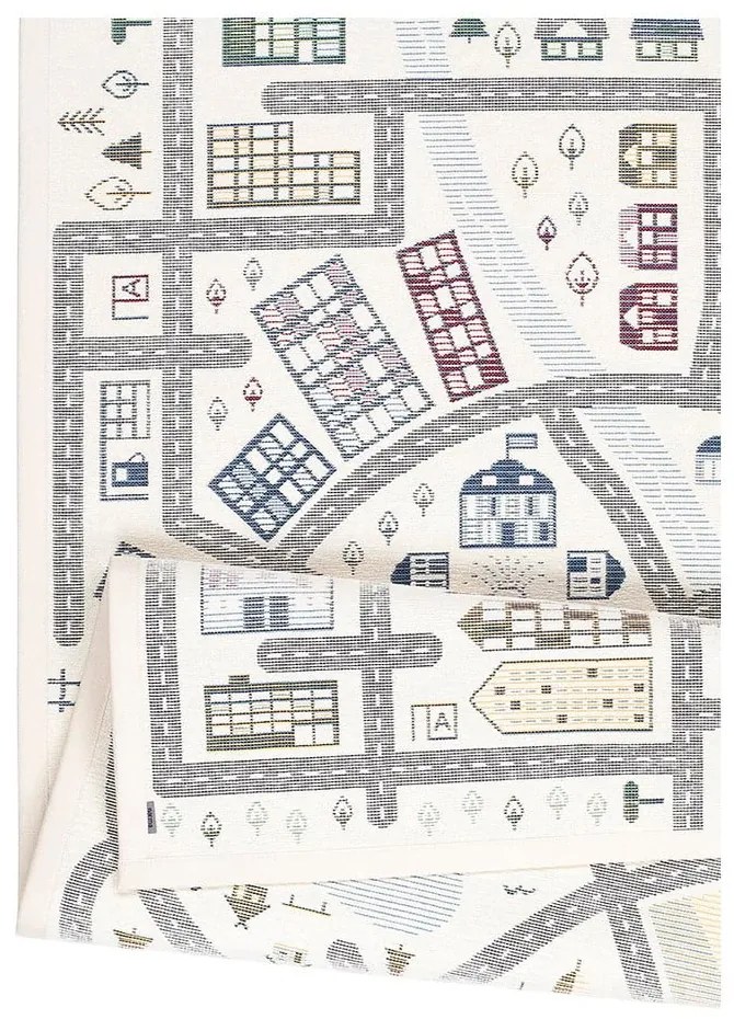 Tappeto per bambini bifacciale bianco, 160 x 230 cm Ülejõe - Narma