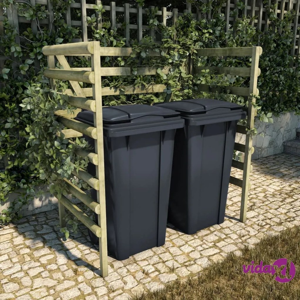 vidaXL Copribidone Doppio 140x80x150 cm in Pino Impregnato Verde