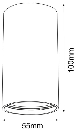 Brosline 1253 - Faretto POINT 1xGU10/10W/230V bianco