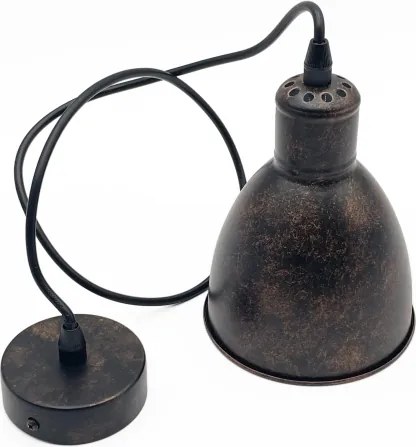 Brilagi - Lampadario LED sospeso su cavo RIDDY 1xE27/60W/230V rame/patina