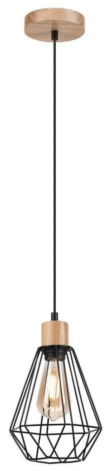 Brilagi - Lampadario a sospensione con filo WOODY BASKET 1xE27/60W/230V quercia