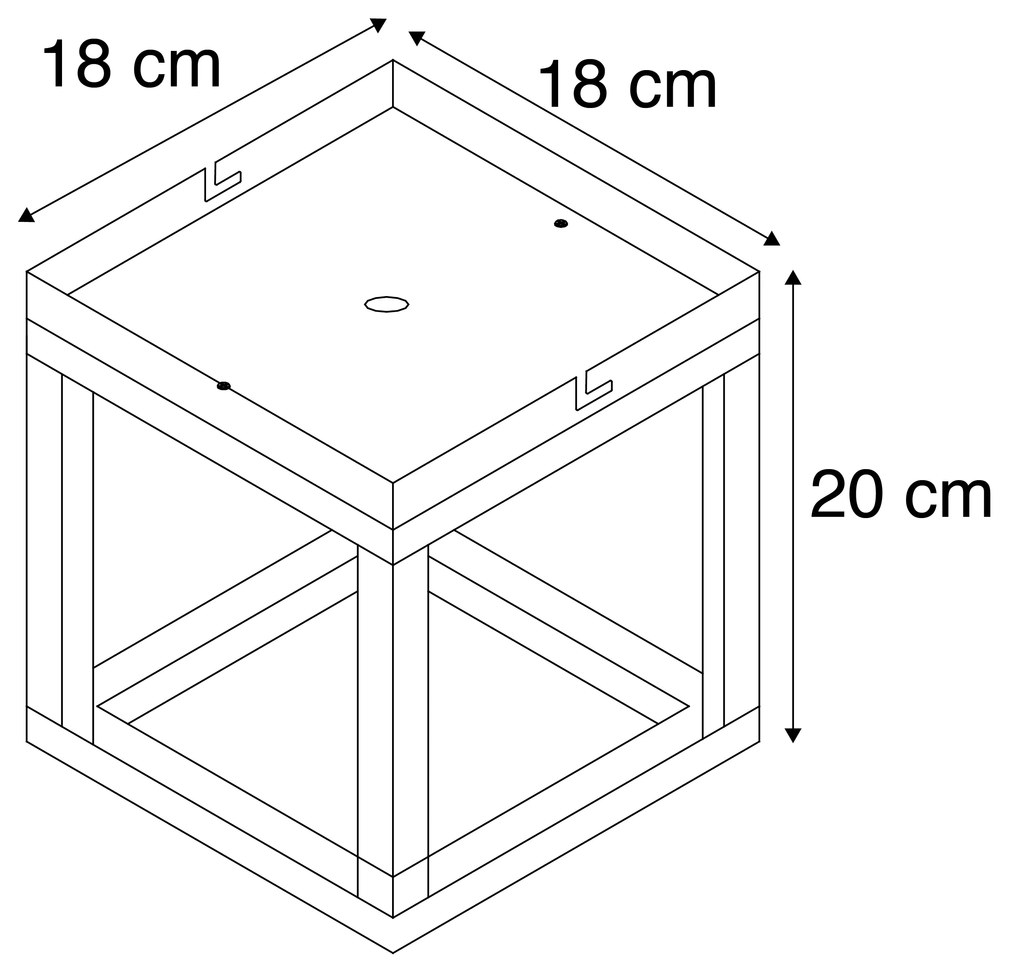 Plafoniera industriale ruggine - Cage