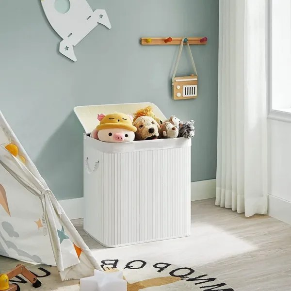 Cesto per la biancheria GUS bianco