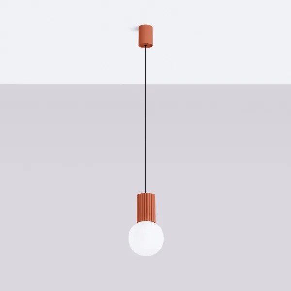 Sollux SL.1729 - Lampadario a sospensione con filo HALO 1xG9/8W/230V diametro 12 cm arancione