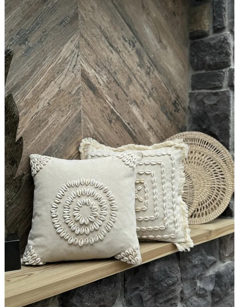 Federa decorativa in cotone 43x43 cm Seashells – Mioli Decor