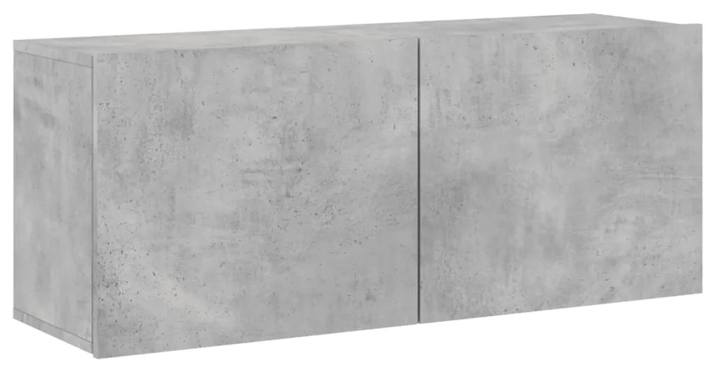 Mobile tv a parete grigio cemento 100x30x41 cm