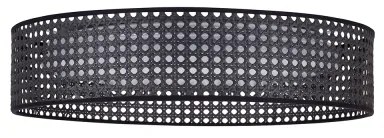 Duolla - Plafoniera LED ROLLER RATTAN LED/24W/230V diametro 45 cm nero