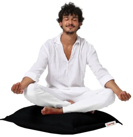 Cuscino da terra  70x70 cm nero