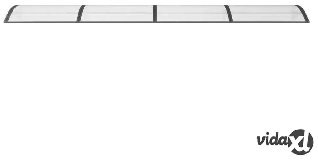 vidaXL Tettoia per Porta Nera 400x100 cm in Policarbonato