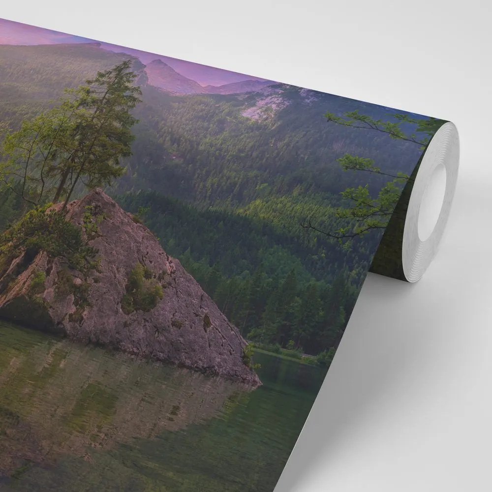 Carta da parati autoadesiva – Tramonto sul paesaggio montano