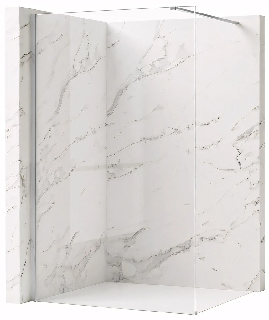 Parete doccia Rea Flexi Transparent / Chrome 80