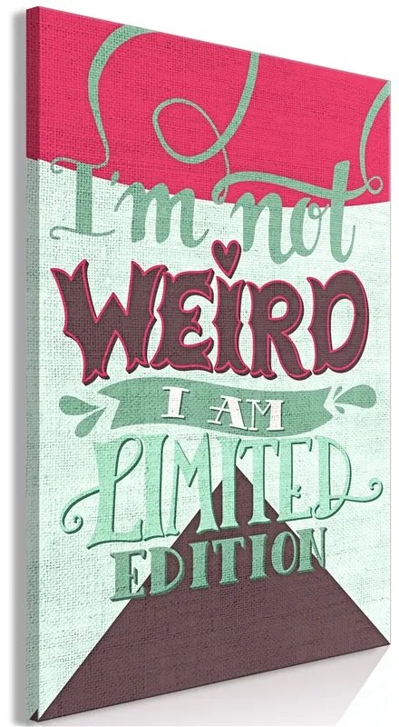 Quadro I'm Not Weird (1 Part) Vertical  Colore Rosso, Dimensioni e Misure 40x60